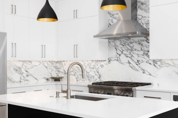 Full Slab Marble Backsplash